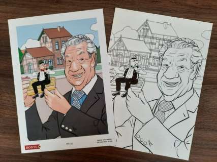 Schokaert, Pascal | Schokaert, Pascal - Originele tekening + kleurenprint - Hommage aan Marc Sleen en Nero | Catawiki