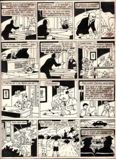 Bob de Moor | De Moor, Bob - Originele pagina (p.18 ) - Johan et Stephane / Oncle Zigomar / Snoe en Snolleke - l’Espion Jaune / De Gele Spion - (1954) | Catawiki