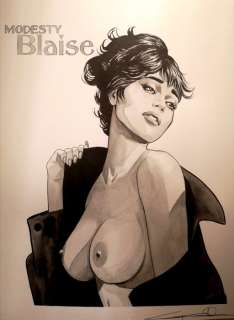 Giuseppe Candita | G. Candita - " tributo a Modesty Blaise " cm 42x29 - Page volante - Exemplaire unique (2021) | Catawiki