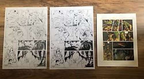 Paty, Christian | Paty, Christian - Planche originale préparatoire + planche originale + mise en couleur originale - L’Angeolende - (1999) | Catawiki