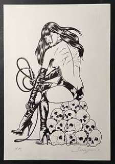 Roberto Baldazzini | R. Baldazzini - illustrazione originale "Mater Morbi" cm 33x48 - Page volante - Exemplaire unique | Catawiki