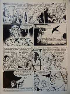 Ron Van Riet | Robert en Bertrand 81 - Originele pagina (p.27) - De Witte Ruiters - (1988) | Catawiki