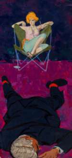 Darrell Greene (American, 1917-2014)
 Thanks to the Saint, paperback cover, 1959
 Mixed media on board
 23 x 13 in. (ima... | Heritage