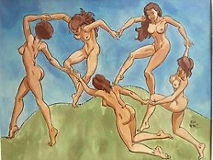 Meynet, Félix | Félix Meynet - Grand Dessin original publié - Hommage Ã  Matisse - (2019) | Catawiki