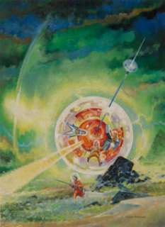 George Schelling (American, b. 1938)
 Soldier, Ask Not, Galaxy cover, October 1964
 Mixed media on paper
 18-1/2 x 13 in... | Heritage