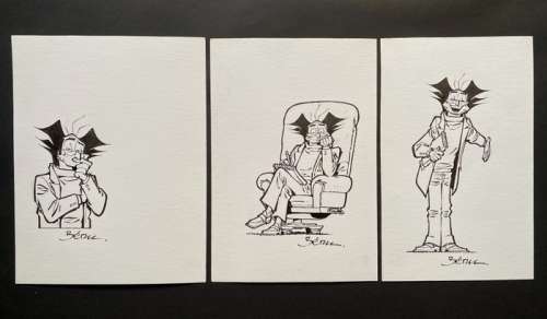 Bédu | Bédu - Lot de 3 dessins originaux signés - Les Psy | Catawiki