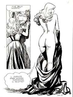 Birago Balzano | Zora la Vampira n. 42 - Birago Balzano - Tavola Originale Erotica "Quel castello in Transilvania" - Page volante - Exemplaire unique - (1983) | Catawiki