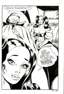 Dino Leonetti e Mario Janni‘ - Maghella n. 56 bis - Dino Leonetti 10x Tavola Originale "Lo squartatore nero" - Page volante - Exemplaire unique - (1976)