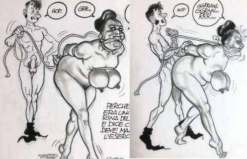 Saudelli, Franco | Franco Saudelli - 2x Original, published page - Bondage! | Catawiki