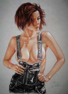 Sly | Sly - Original drawing in colour - Nude woman - Size: 31 x 42 cm. - (2022) | Catawiki