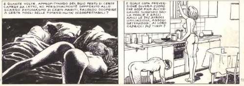 Milo Manara | Milo Manara - Striscia originale " Il profumo dell’uomo invisibile 2" - Page volante - (1995) | Catawiki