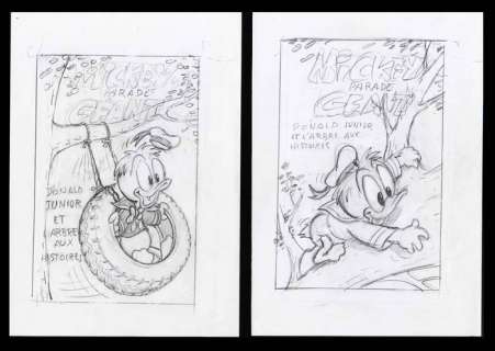 Studio Disney France - | Mickey Magazine - Dessin original, projet pour la couverture de Mickey parade géant - Page volante - EO - (2008) | Catawiki