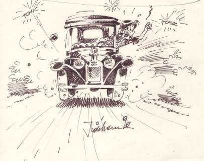 Jidéhem | Sophie, illustration au feutre sur papier dessin r… | Millon