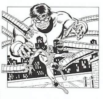 Alpuente, Eduardo - Alpuente, Eduardo - Original drawing - Spiderman and Dr Octopus