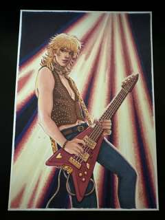 De J.Giner | Dibujo Original de J. Giner, «Rock Hard 1977». Personaje | Yojimbo Cómics