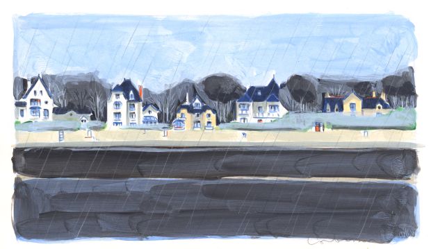 Dominique Corbasson | Averse - Acrylique sur papier | Huberty Breyne Gallery