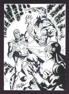 Cyclops and Wolverine vs. Magneto Sketch by Ron Williams | mycomicshop.com