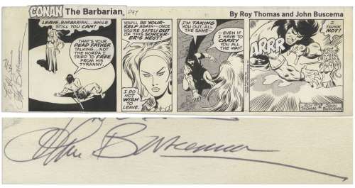 John Buscema Original ’’Conan The Barbarian’’ Strip From 1978 | Nate Sanders