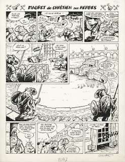 Gaudelette, Michel - Gaudelette, Michel - Planche originale - Magret de chrétiens aux herbes