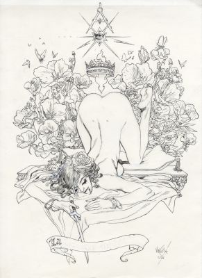 Vince | NYMPHES – Dessin original pour l’affiche Carpe Diem | Galerie Barbier