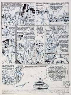 Roman (Olivier) - Harry Dickson, planche de fin n°44 Ã  l‘encre…