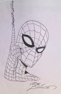 Joe Sinnott - Ca. 15 X 11 Cm. (Actual Drawing) | Spiderman - Joe Sinnott - Spider-Man pencil Drawing in Book - Exemplaire unique - (2007) | Catawiki