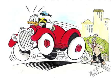 Millet | Raging Donald in his 313 - Signed Original Drawing by Millet | Catawiki