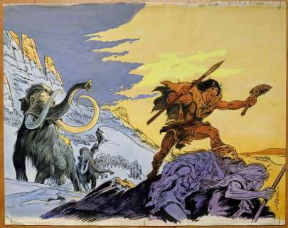 Aidans, Édouard - Aidans, Édouard - Dessin original couleur - Tounga - Couverture Journal Tintin - (1975)