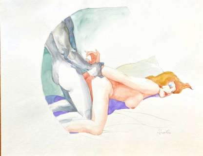 Leone Frollo | Pin Up - Leone Frollo - illustrazione originale - Page volante | Catawiki