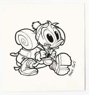 Vitale Mangiatordi | Paperino Paperotto #8 - Vitale Mangiatordi - illustrazione originale redazionale - Page volante - Exemplaire unique - (2005) | Catawiki