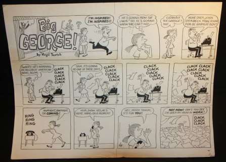 Virgil Partch - Big Geroge Sunday Strip - La - 9/10/1970 Signed