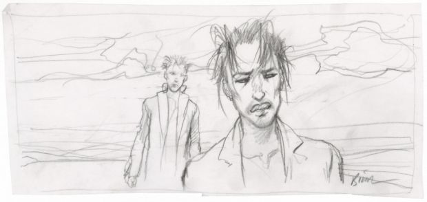 Enki Bilal | GRAPHITE IN PROGRESS 3 – Dessin original 103 | Galerie Barbier