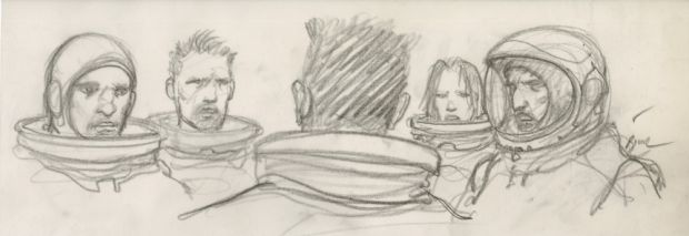Enki Bilal | GRAPHITE IN PROGRESS 3 – Dessin original 50 | Galerie Barbier