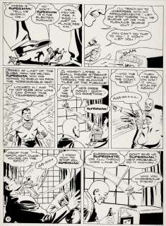 Joe Shuster Studio - Golden Age 1944 Superman P 10 (Superman & Lois Lane Battling Lex Luthor!) Large Art - 1944