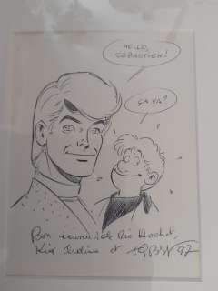 Tibet | Tibet - Dessin original dédicacé - Ric Hochet et Kid Ordinn - (1997) | Catawiki