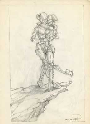 Jean-Michel Nicollet | MEKANOPOLIS – DESSIN ORIGINAL 023 | Galerie Barbier