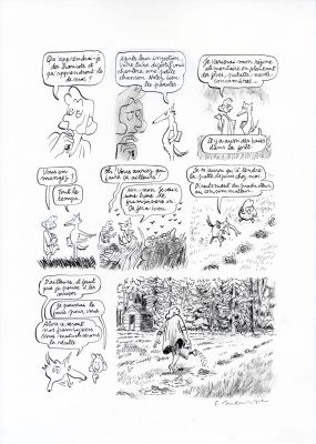 Catherine Meurisse | LE CLAN DE WALDEN – PLANCHE ORIGINALE 13 | Galerie Barbier