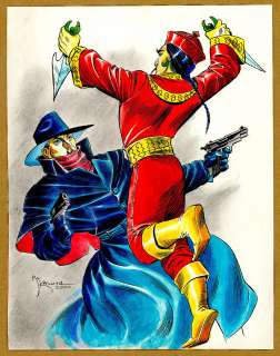 Kaluta - THE SHADOW IN BATTLE, Original Painting (2000) | Russ Cochran