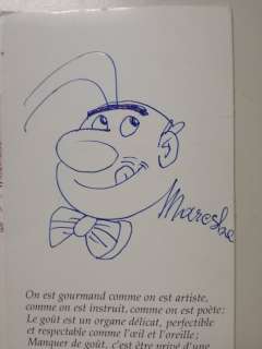 Marc Sleen | Marc Sleen - Originele tekening Nero met opdracht op menukaart Pierre Romeyer - (1984) | Catawiki