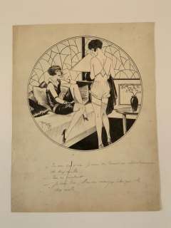 Giffey, René | Giffey, René - Dessin original - Élégantes - (années 1930) | Catawiki