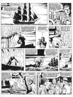 Hubinon | Barbe rouge Planche originale Ã  l’encre de chine n°38 en quatre | Cornette de St Cyr