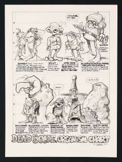 Original Art Dead Bone Organism Chart (2019) by Mark Bode | mycomicshop.com
