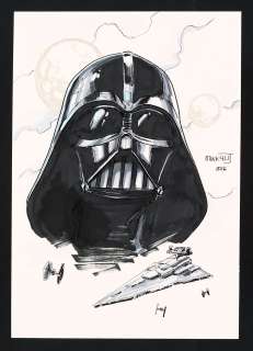 Darth Vader Head Sketch by Minkyu Jung | mycomicshop.com