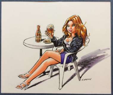 Dany | Dessin original publié  - Pin-up couleur | Catawiki