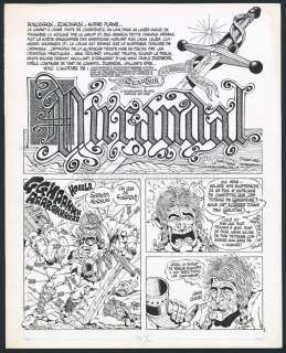 Marcel Gotlib - Planche originale n°1 de l‘histoire en 7 pages Durandal, prépubliée dans Fluide Glacial n°7 d‘octobre-novembre 1976 - Tome 1 - RhÃ¢-Gnagna