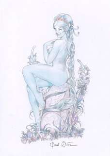 William Bondi | Le mie Pin Up - W. Bondi - Original illustration "I funghi" - Page volante - Exemplaire unique | Catawiki