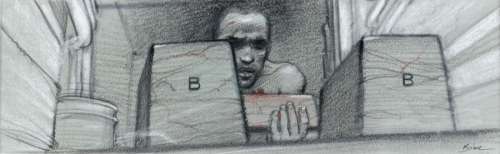 Bilal, Enki | ANIMAL’Z. Crayon gras sur papier teinté et rehauts de pastel | Coutau Bégarie