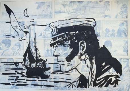 Boriani, Andrea | Boriani, Andrea - Original drawing - "Dedicated to Corto Maltese", su tavole originali del fumetto del 1961 | Catawiki