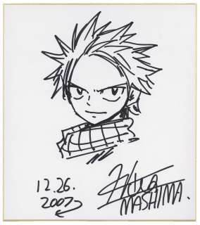 Hiro Mashima Hand-Drawn Shikishi "Fairy Tail" Natsu Dragneel | Mandarake (Big Web)
