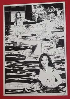 Milo Manara | Genius - Milo Manara - tavola originale splash page - Page volante - Exemplaire unique | Catawiki